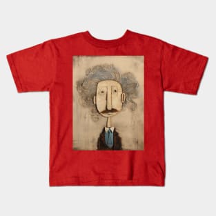 Abstract Einstein Portrait 3 Kids T-Shirt